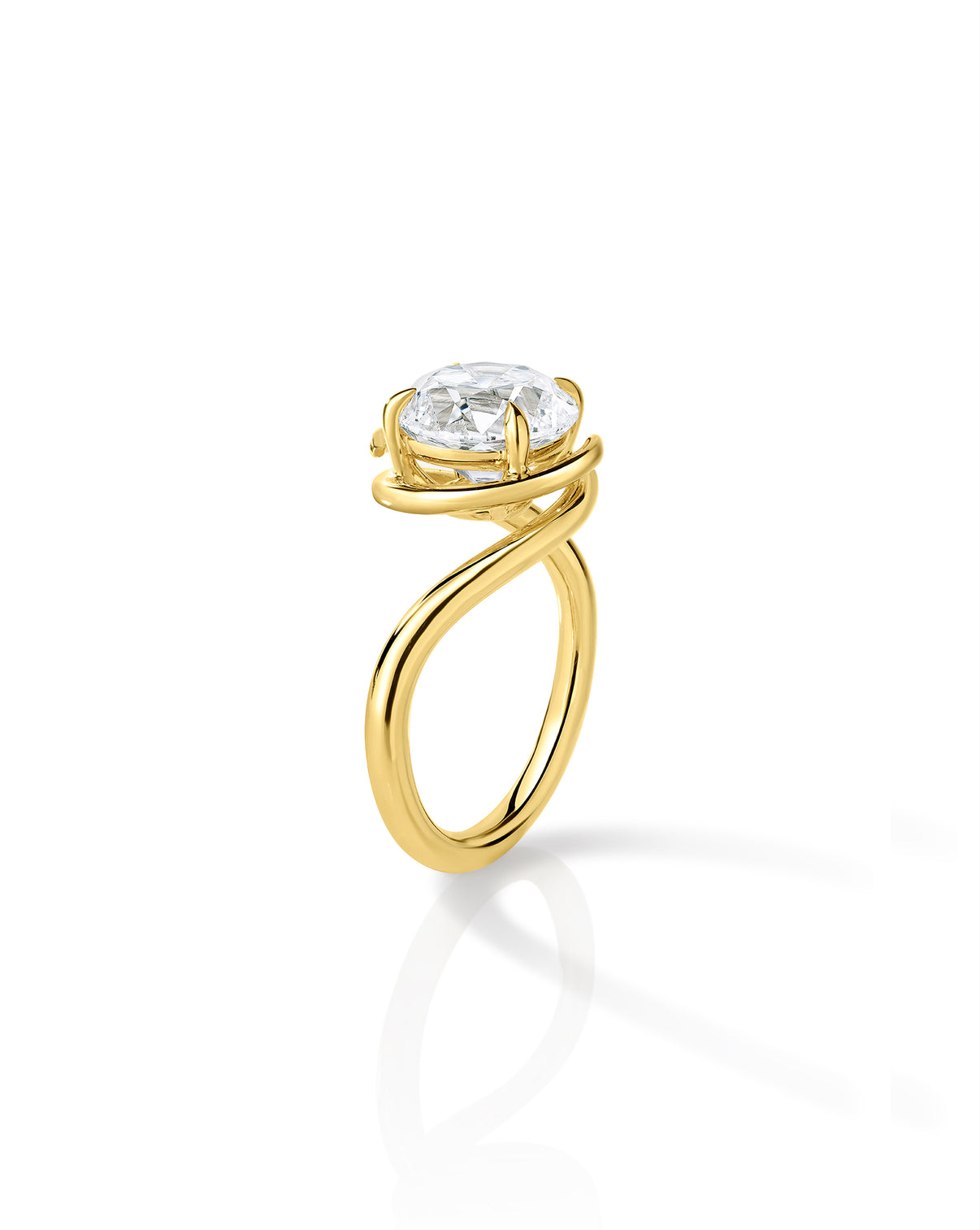 Swirl Antique Round 14k YG 43197376626776
