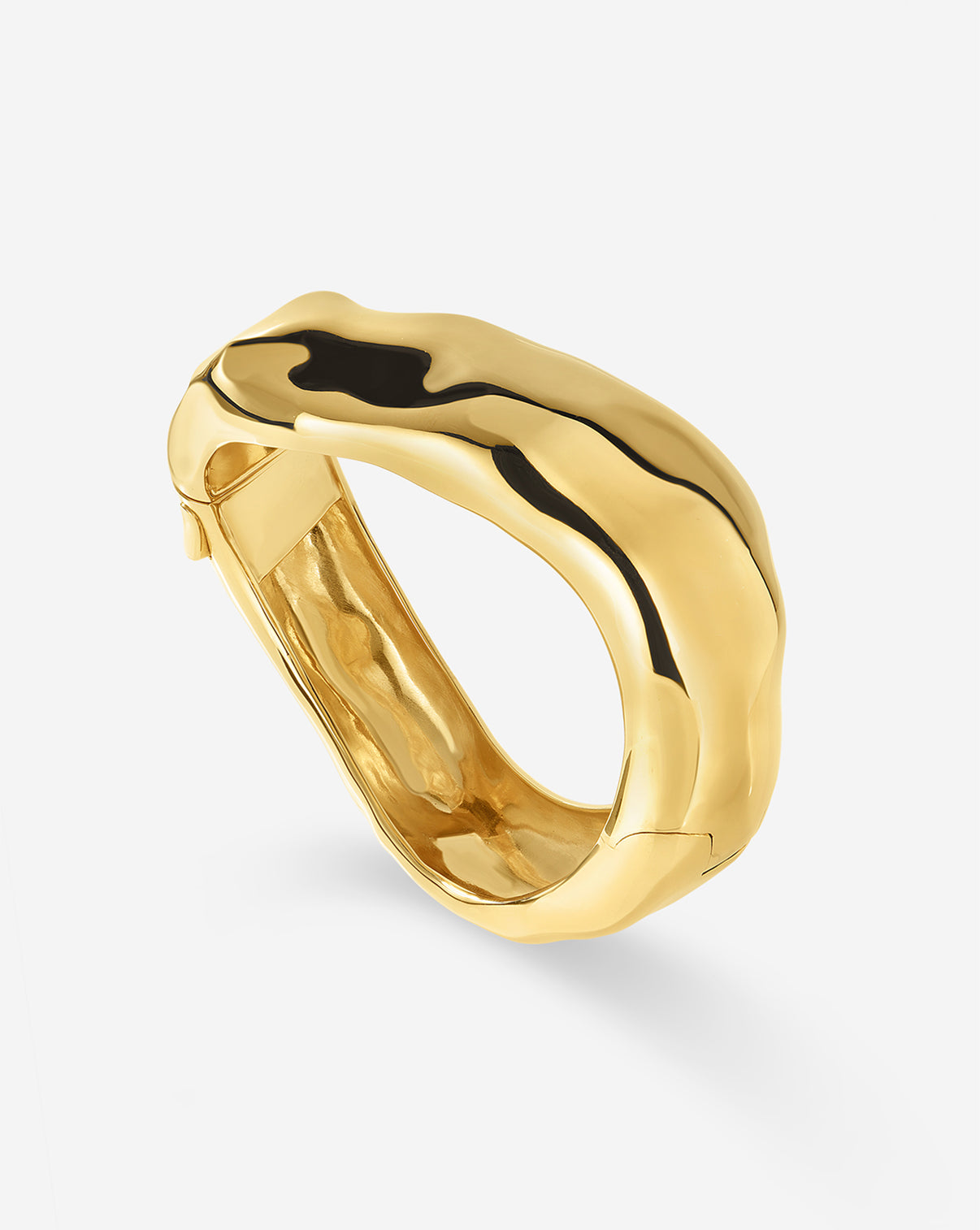 Ring Concierge Melted Bangle showcasing the textured, molten-inspired surface detail and craftsmanship