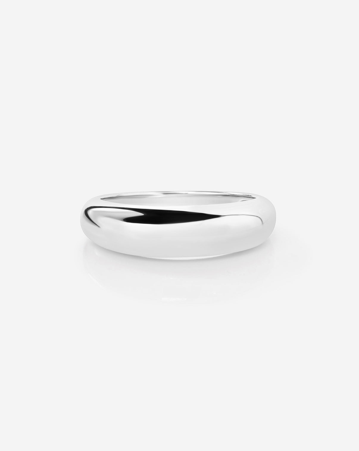 cloud ring in sterling silver against white background