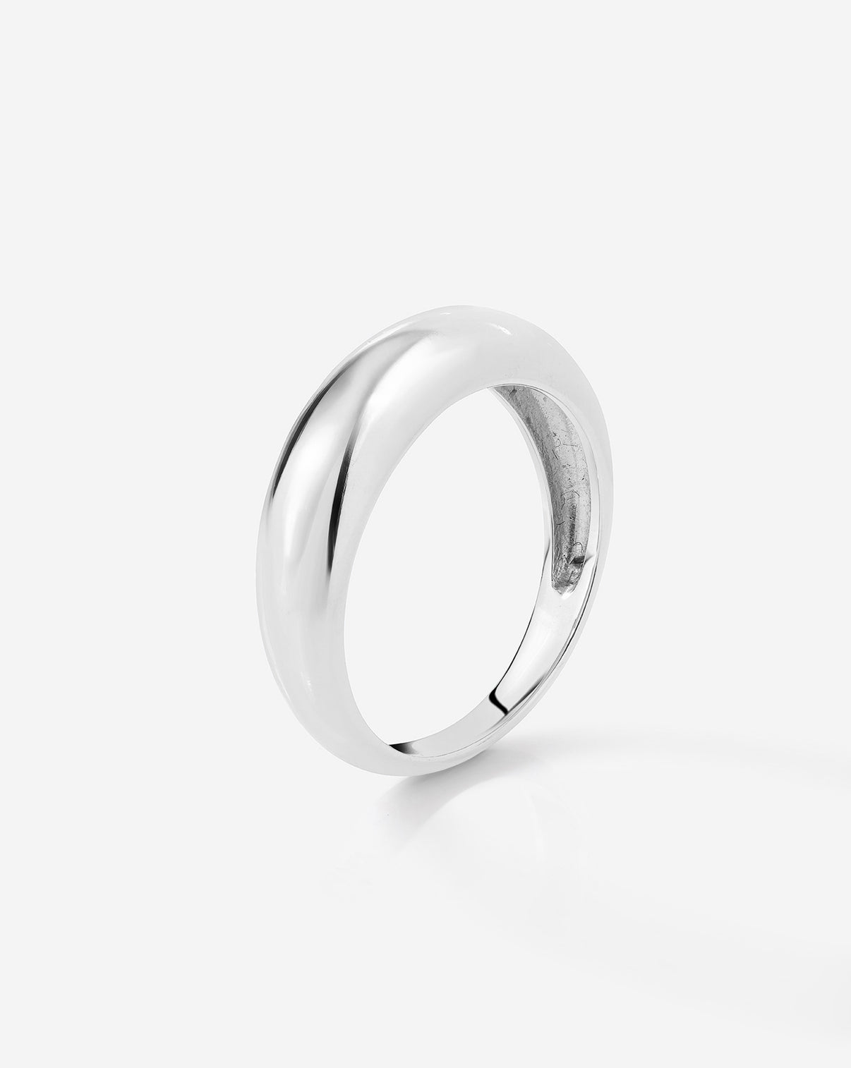 cloud ring in sterling silver side view