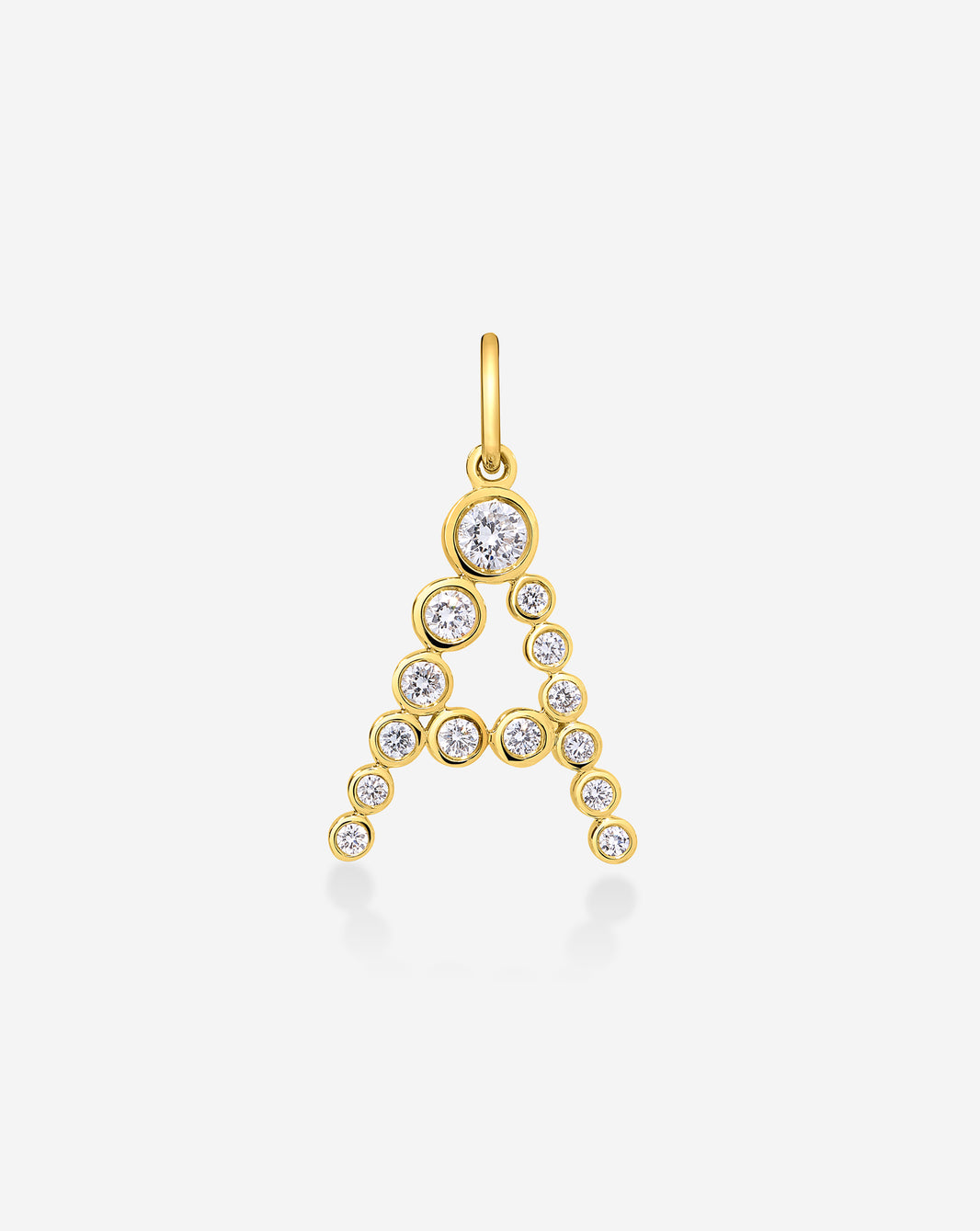 Bezel Initial Lab Diamond Pendant