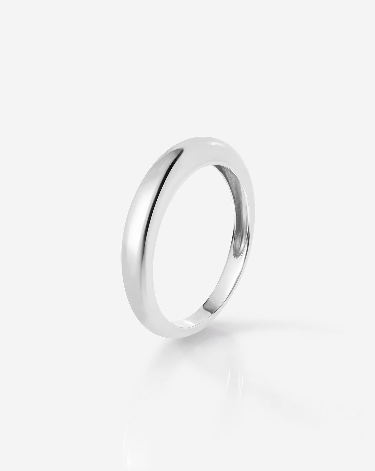 Petite cloud ring in sterling silver side view
