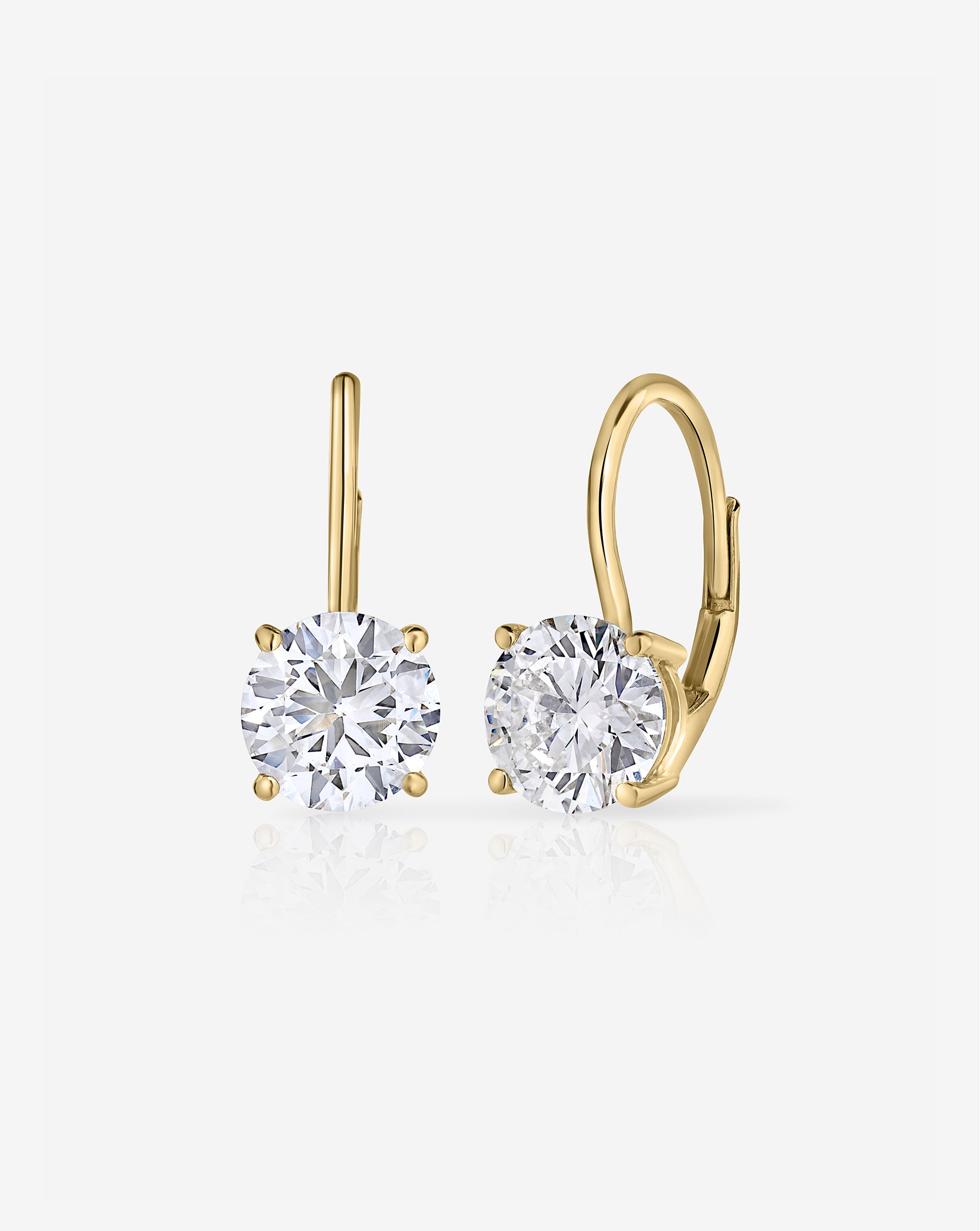 Round Lab Diamond Drop Earrings