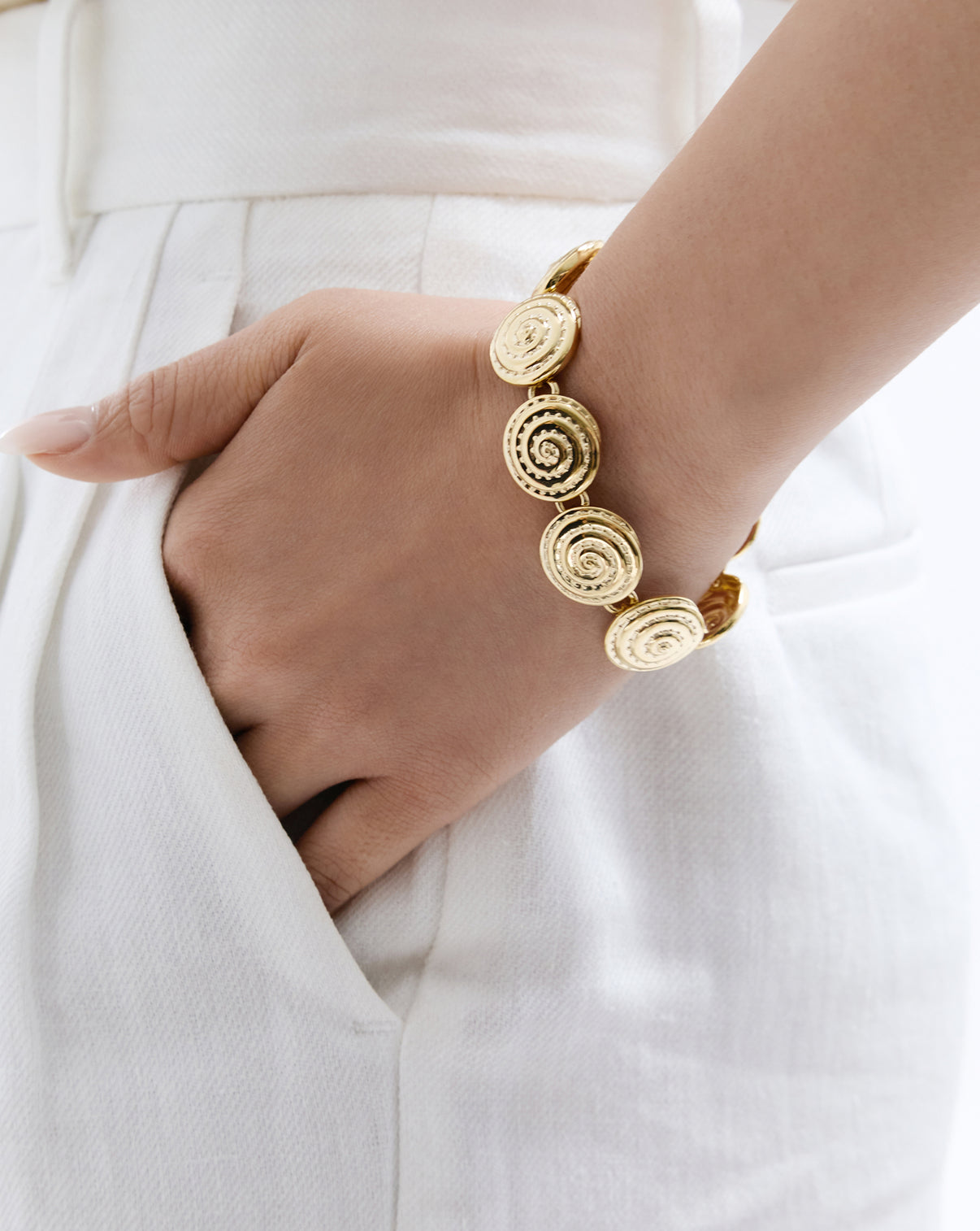 Sundial Bracelet shown on wrist