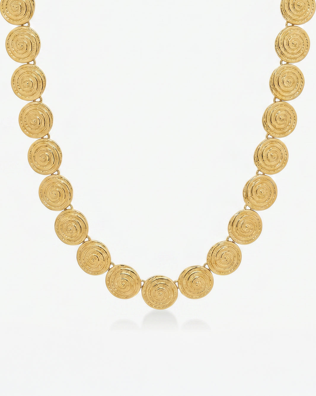 Sundial Necklace against white background