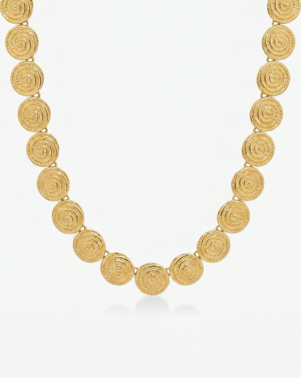 Sundial Necklace against white background