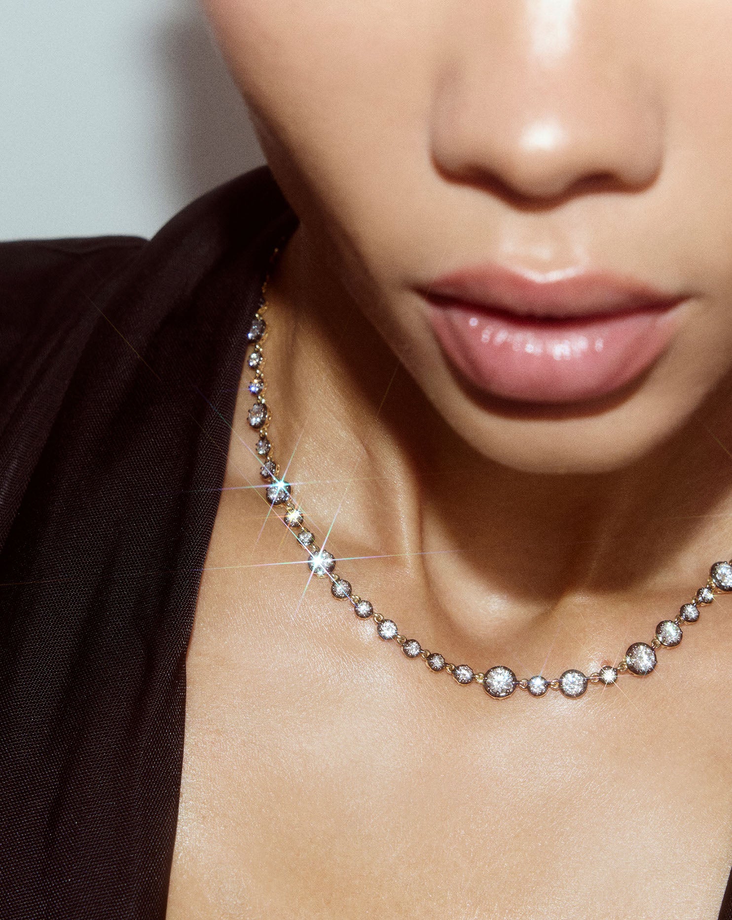 Georgian Lab Diamond Tennis Necklace – Ring Concierge