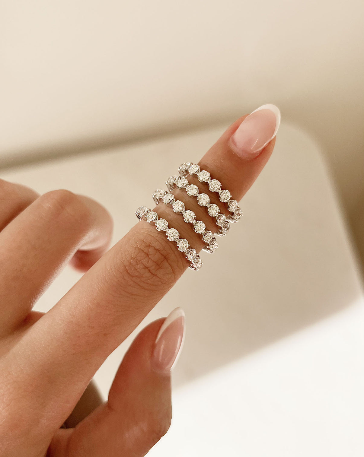 multiple rings stacked on one finger global