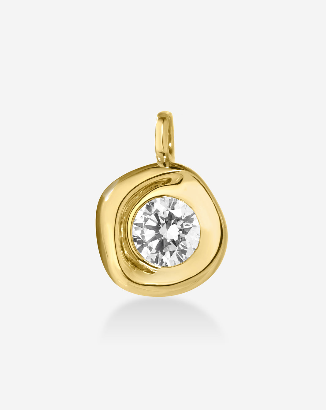 Organic Bezel Lab Diamond Pendant