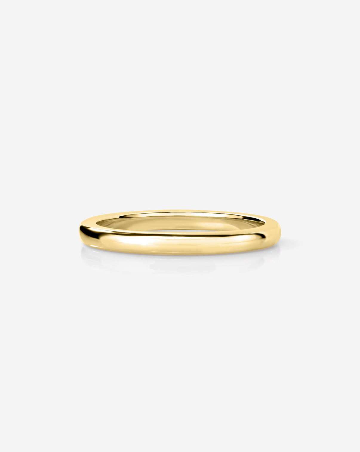 2 mm Cloud Band wedding ring in 14k Yellow Gold