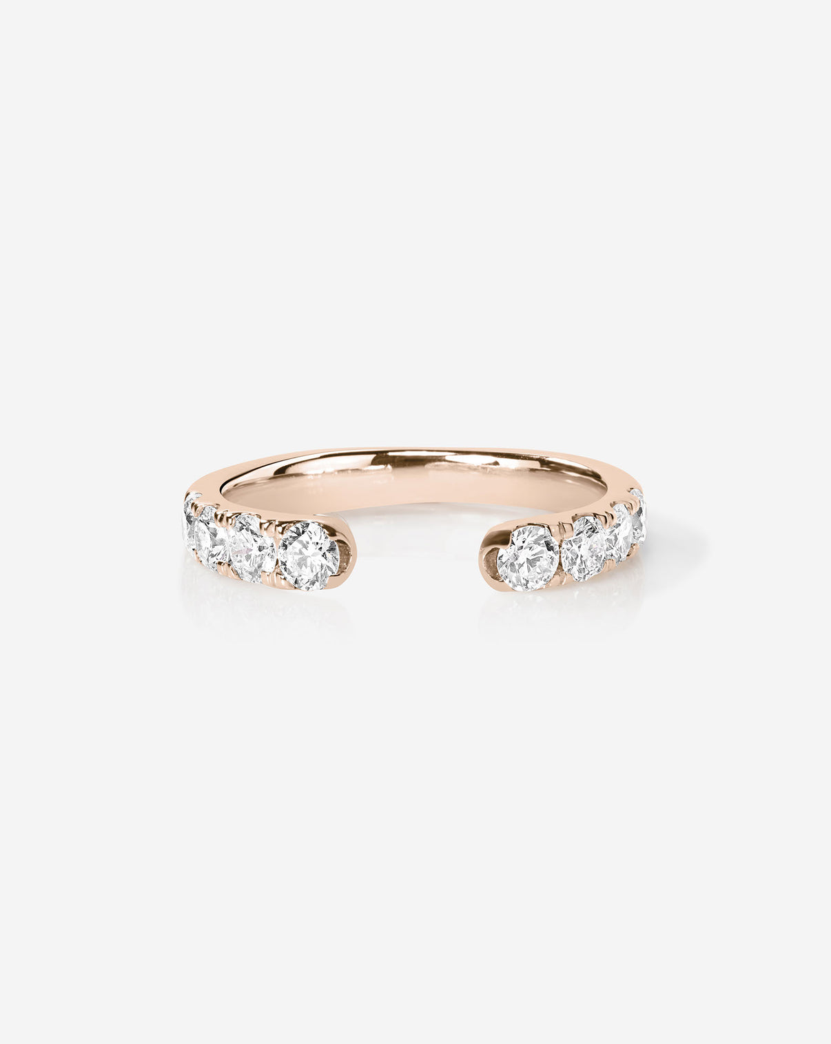 Open Diamond Band in 14K Rose Gold
