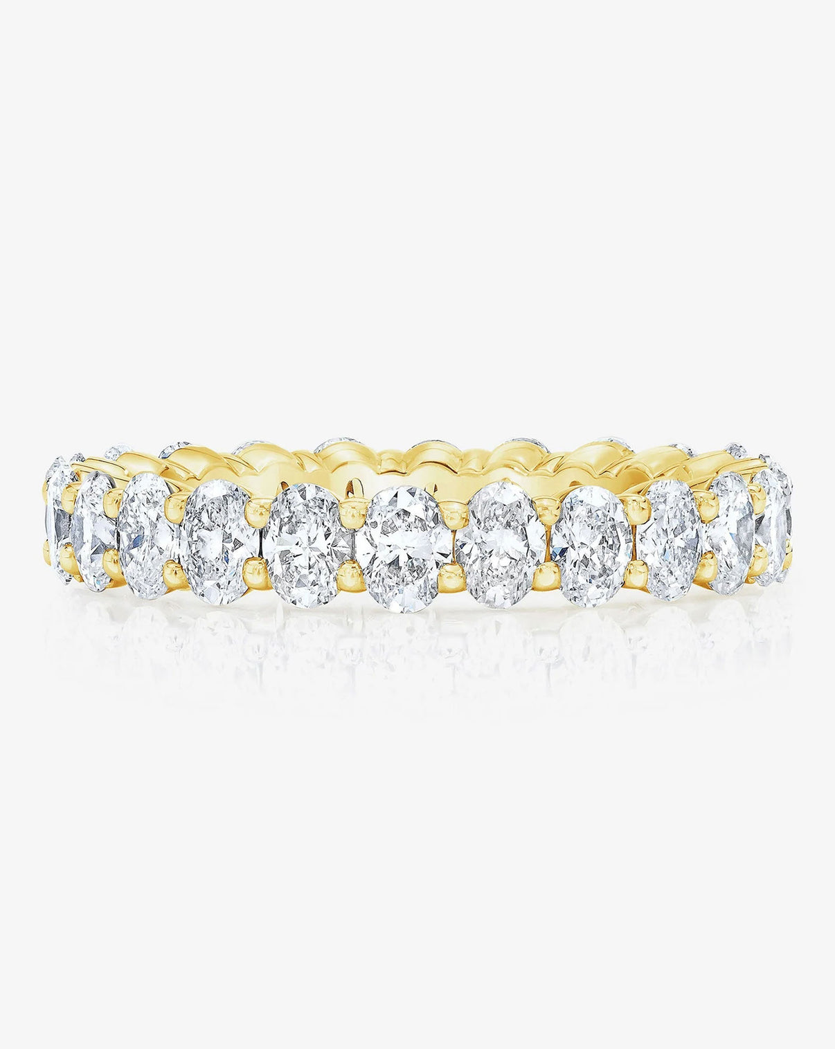 Oval Diamond Eternity Band
ghost front facing 14k Yellow Gold
