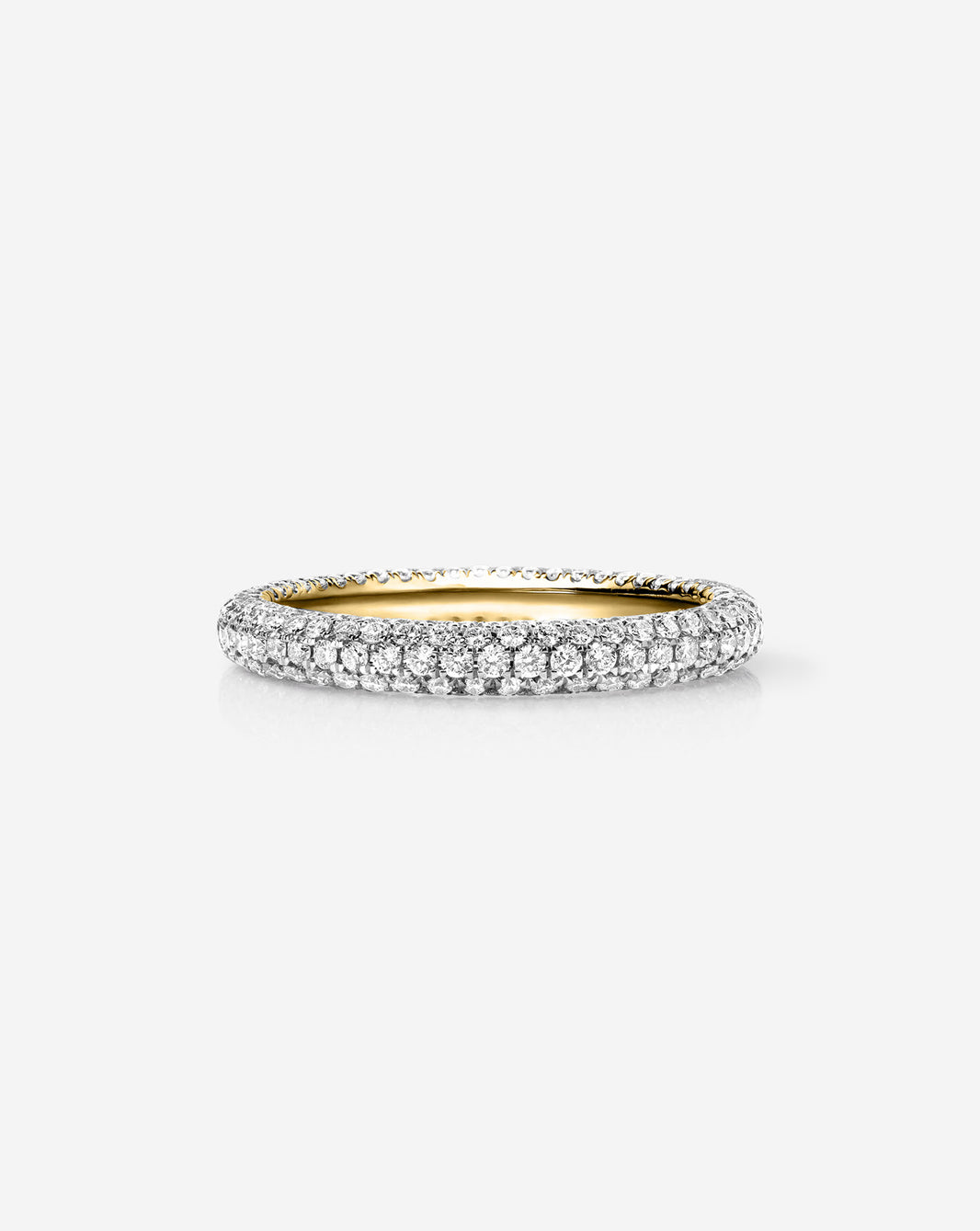 Pavé Cloud Eternity Band product still image in 14k yellow gold