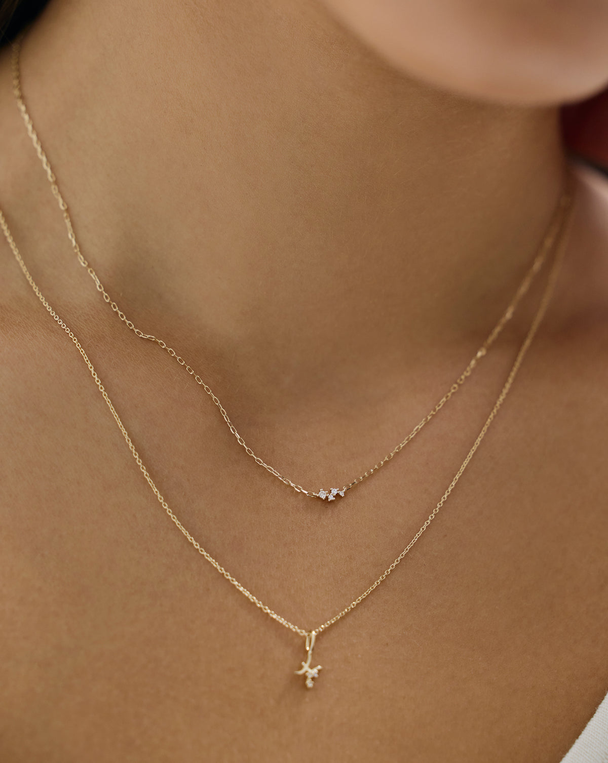 Ring Concierge Diamond Cluster Necklace lifestyle shot, Holiday Collection