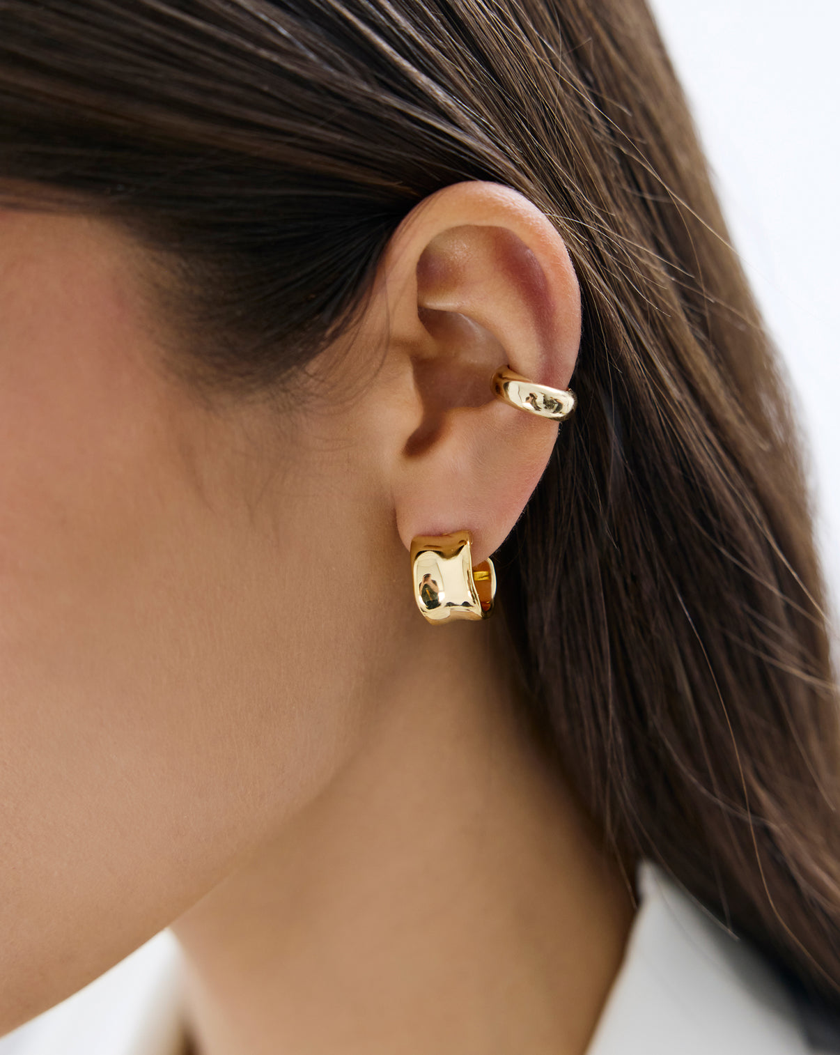 Ring Concierge Holiday Collection - Liquid Gold Earrings in 14k yellow gold with fluid sculptural design