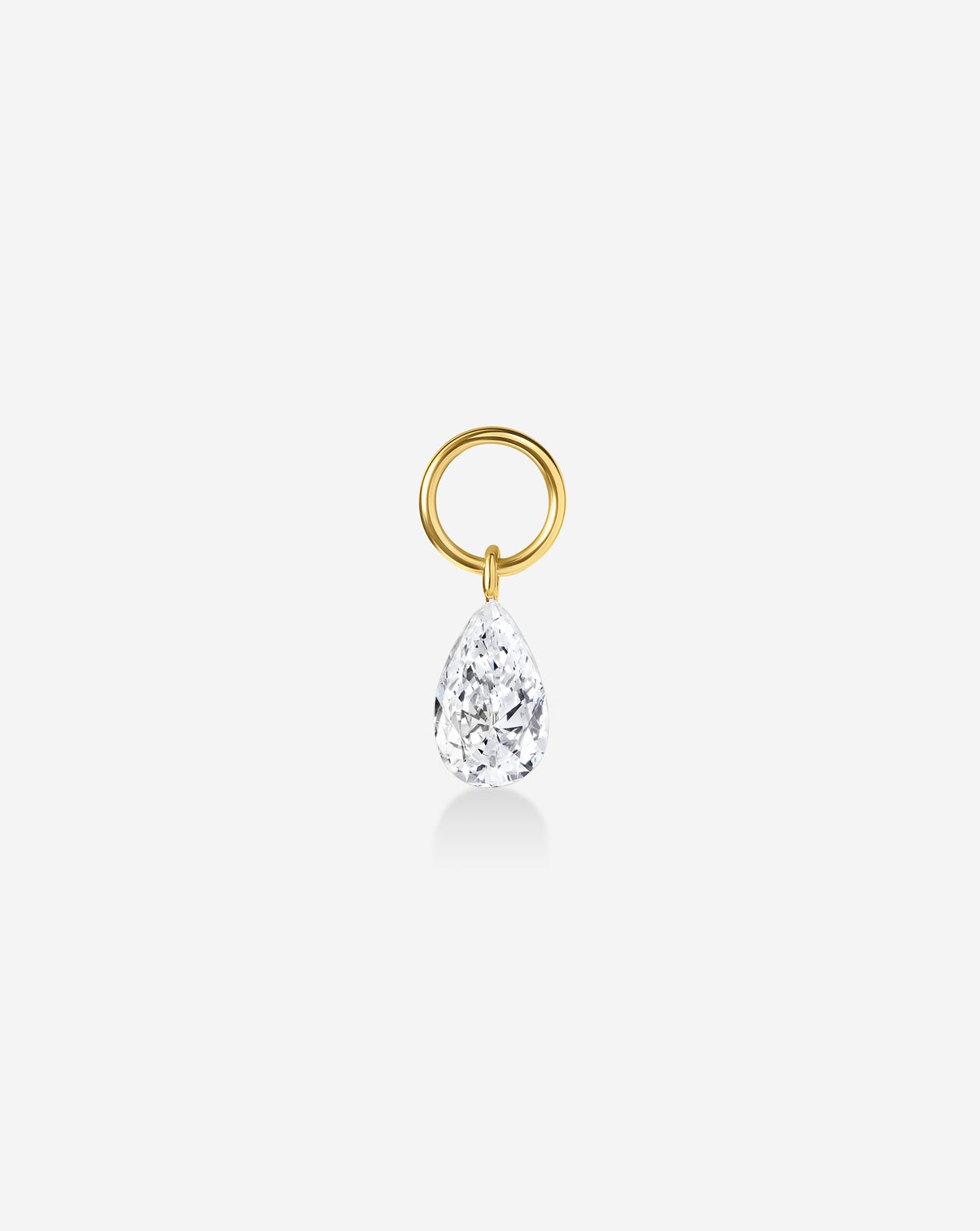 Pear-Shaped Diamond Huggie Charm by Ring Concierge - Holiday Gifting