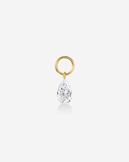 Pear-Shaped Diamond Huggie Charm by Ring Concierge - Holiday Gifting
