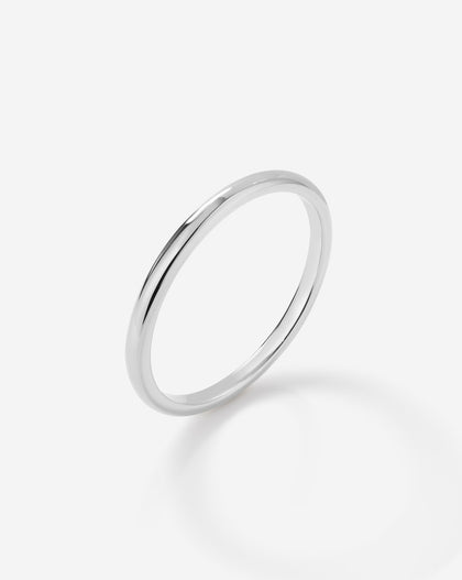 Bridal Wedding Bands 14k White Gold / 3.5 1.5 mm Band | Whisper Thin Ring side view