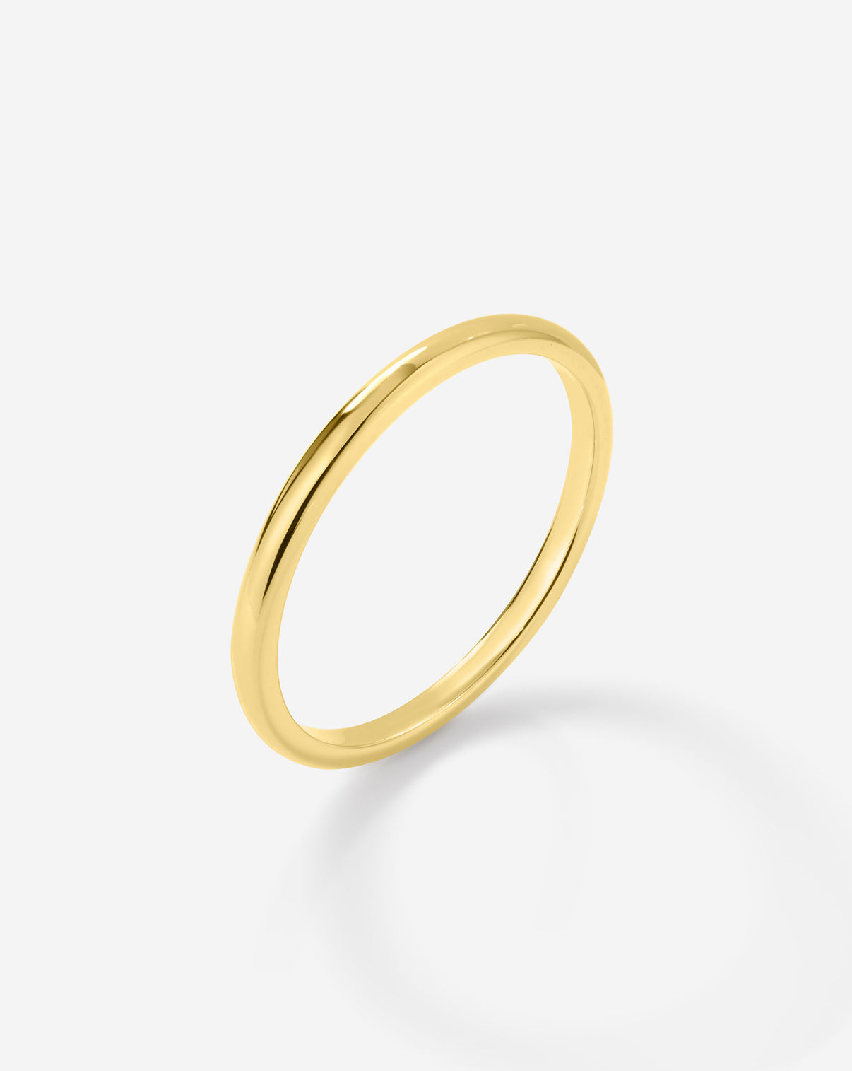 Bridal Wedding Bands 14k Yellow Gold / 3.5 1.5 mm Band | Whisper Thin Ring side view