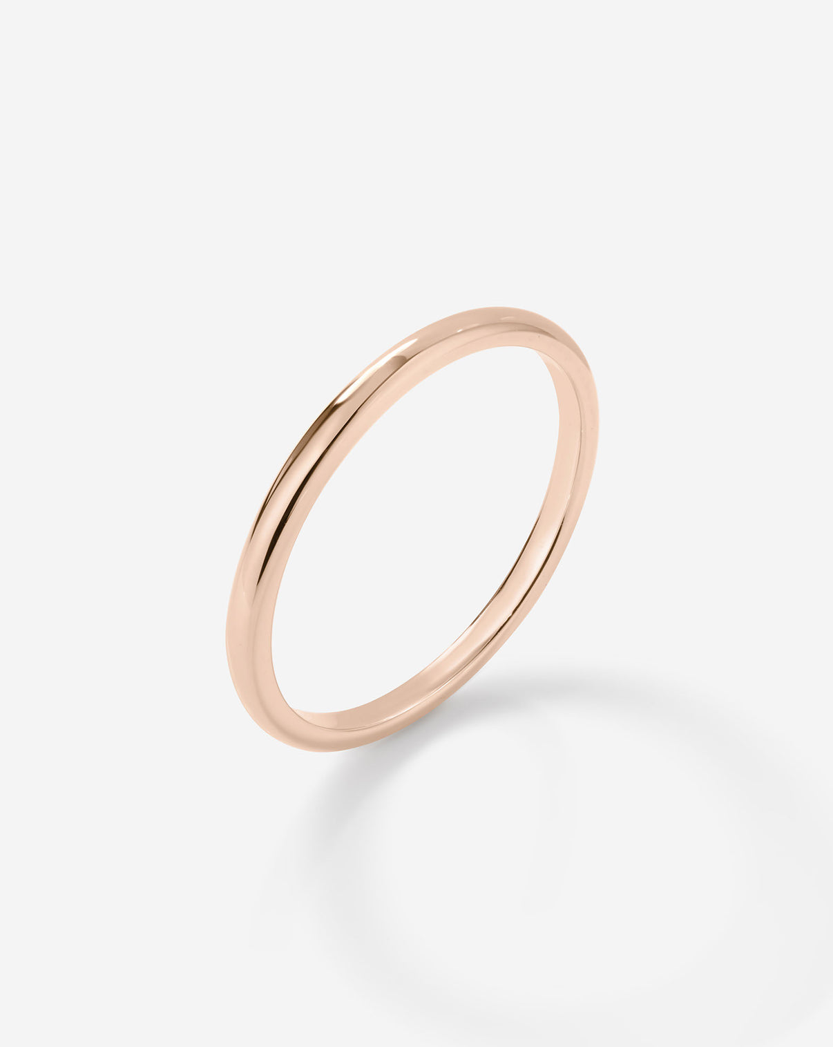 Bridal Wedding Bands 14k Rose Gold / 3.5 1.5 mm Band | Whisper Thin Ring side view