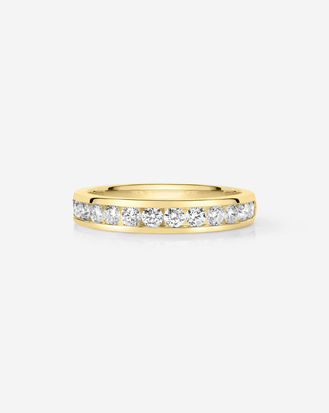 Round Diamond Channel Set Half Band