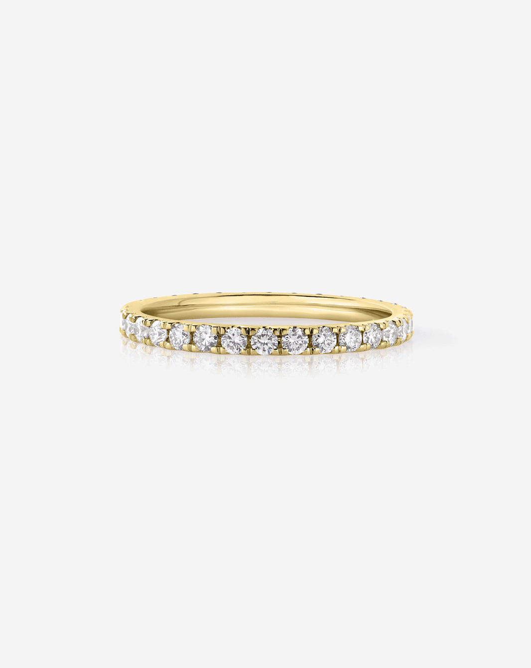 50/50 Perfect Pavé Emerald + Lab Diamond Ring 14k yellow gold 