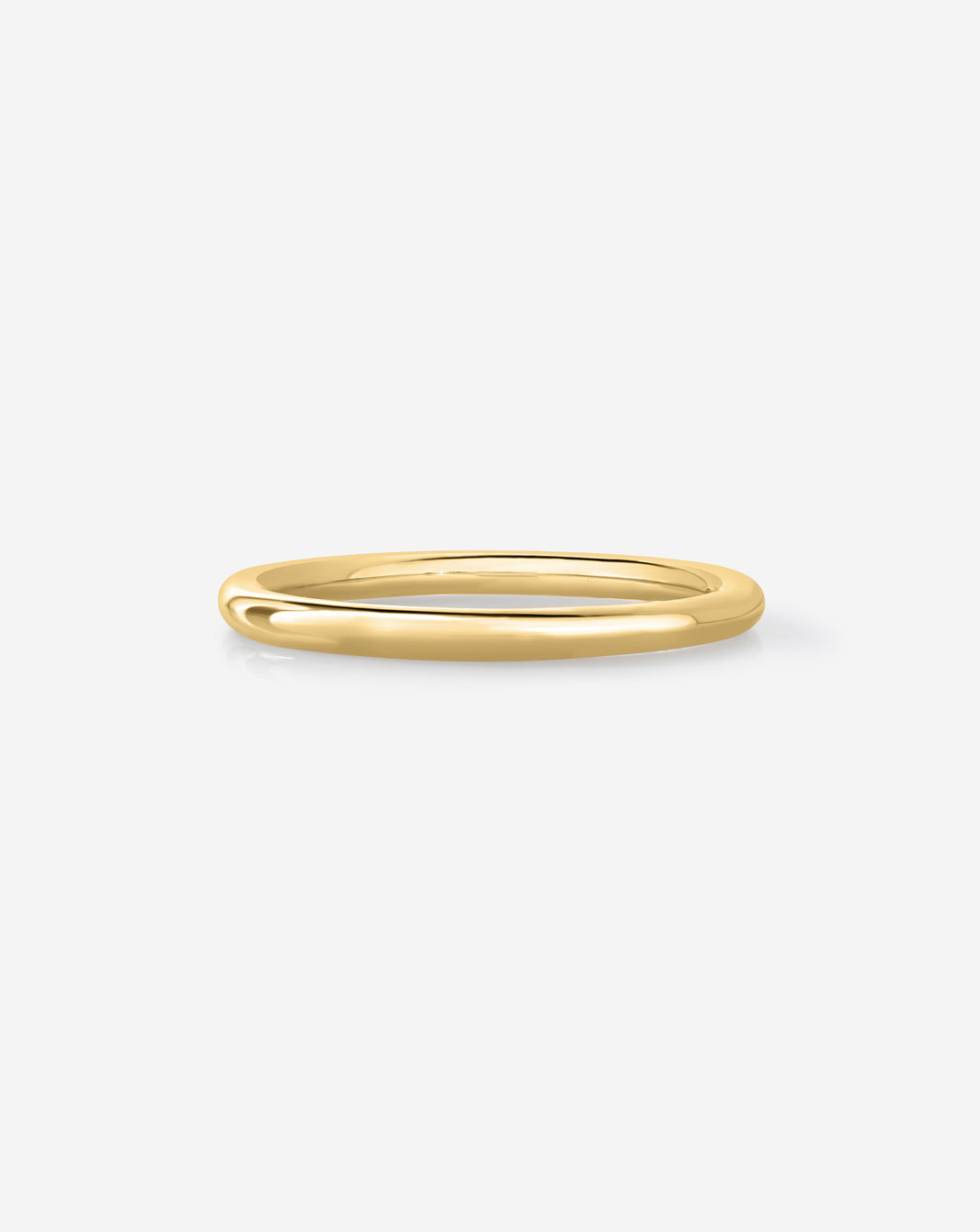 Front view of the 14k Yellow Gold Classic Stackable Ring. 14k Yellow Gold