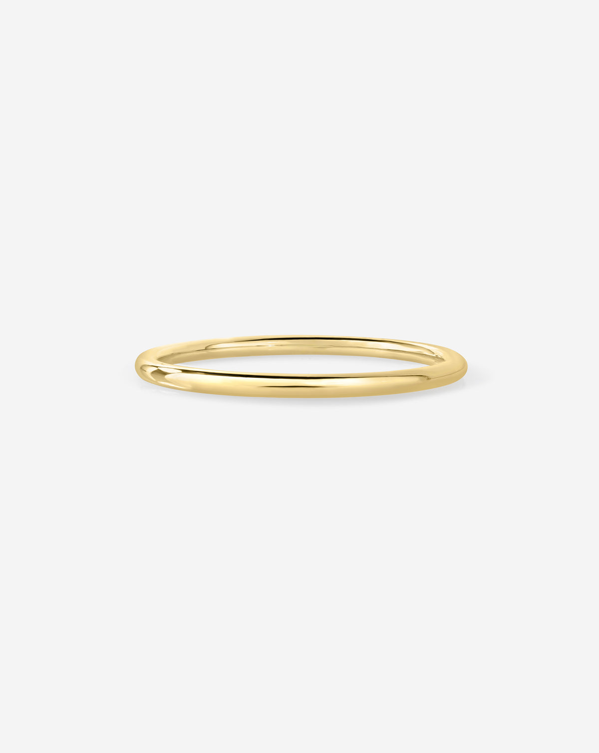 Front view of the 14k Yellow Gold Classic Petite Stackable ring 14k yellow Gold