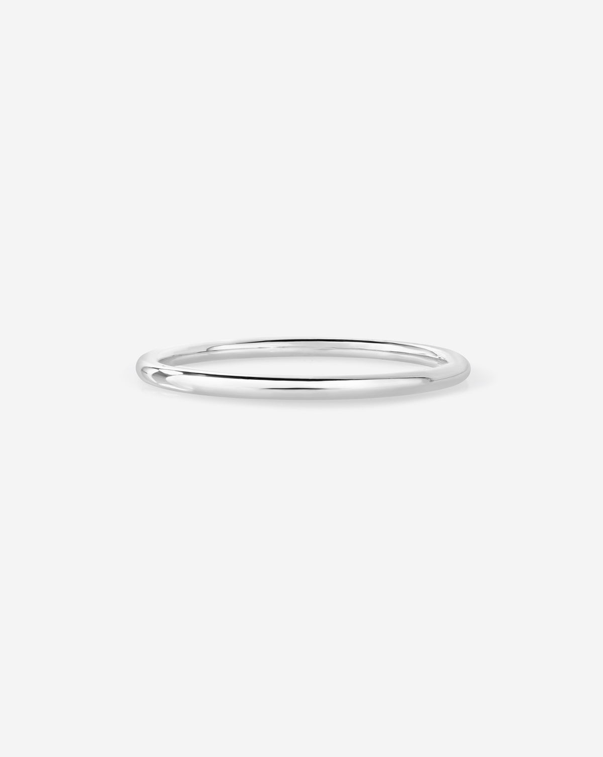 Front view of the Sterling silver Petite Stackable ring. Sterling silver 