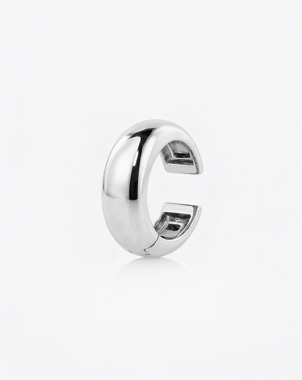 sterling silver cloud ear cuff side view