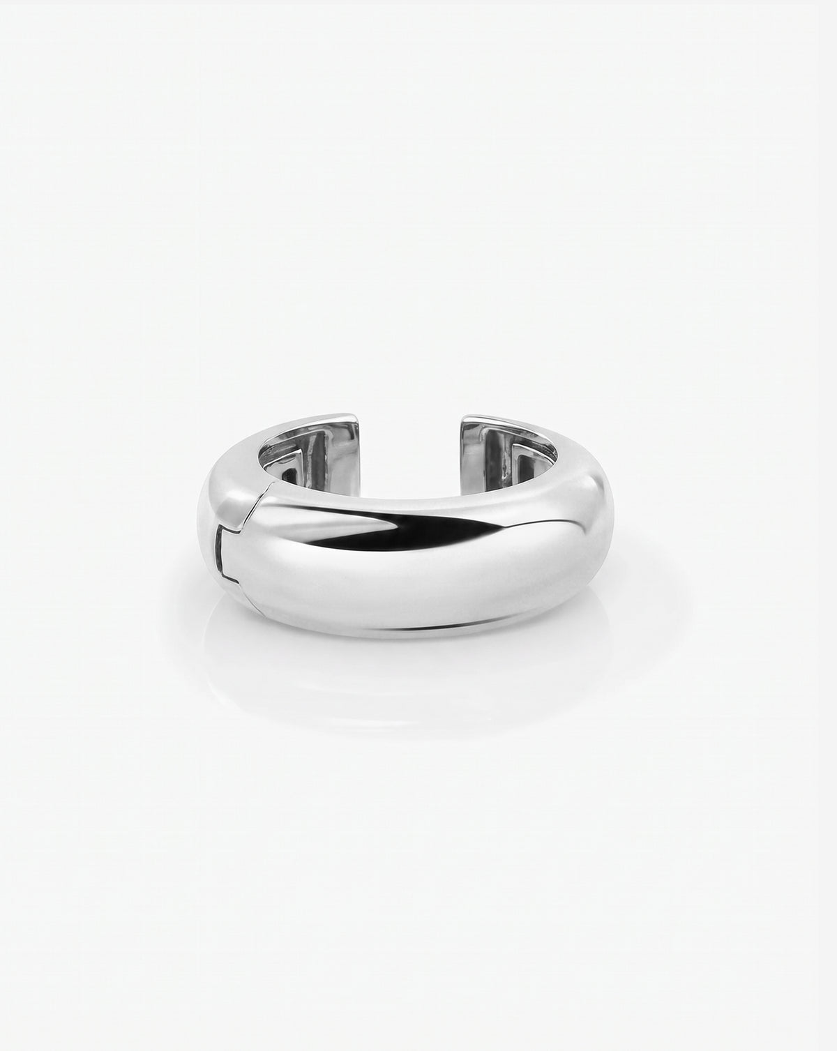 sterling silver cloud ear cuff front view