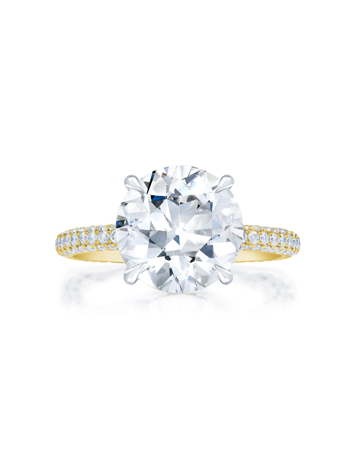 Pavé Cloud Antique Round in YG 42305965293656