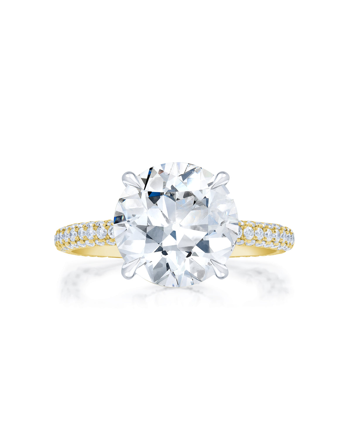 Pavé Cloud Antique Round in YG + HH 42305965326424
