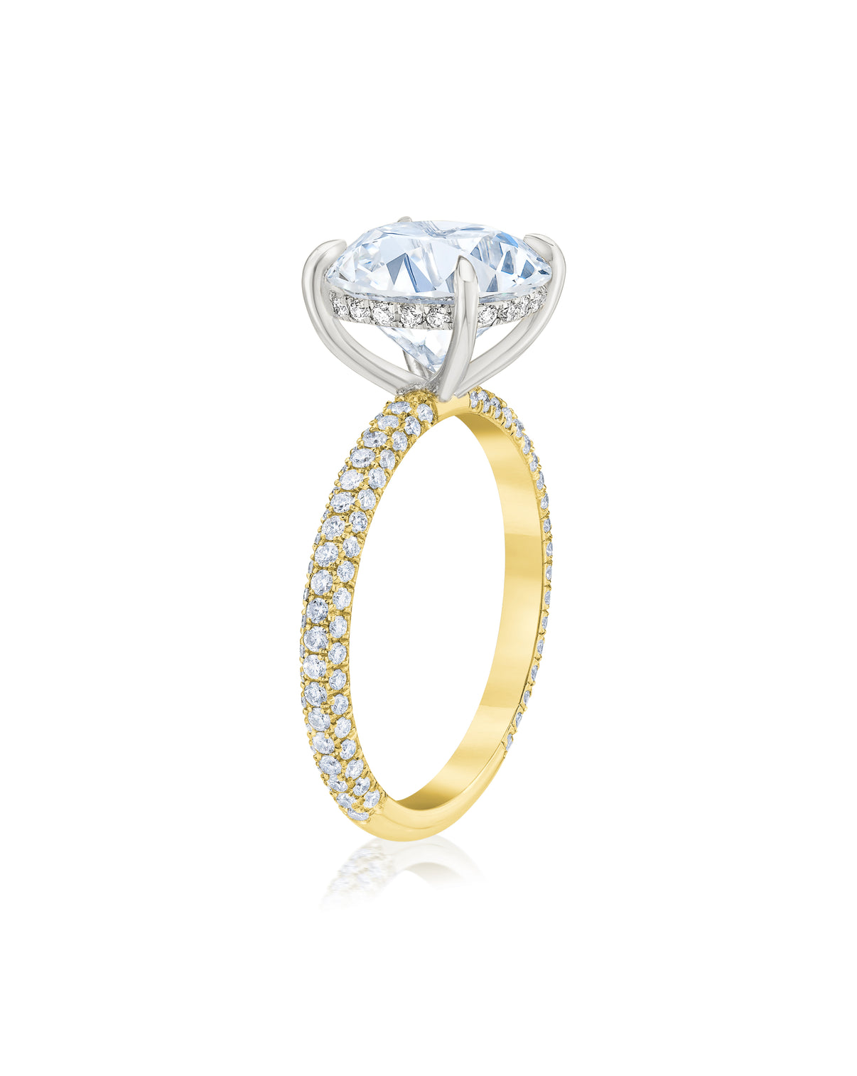 Pavé Cloud Antique Round in YG + HH 42305965326424