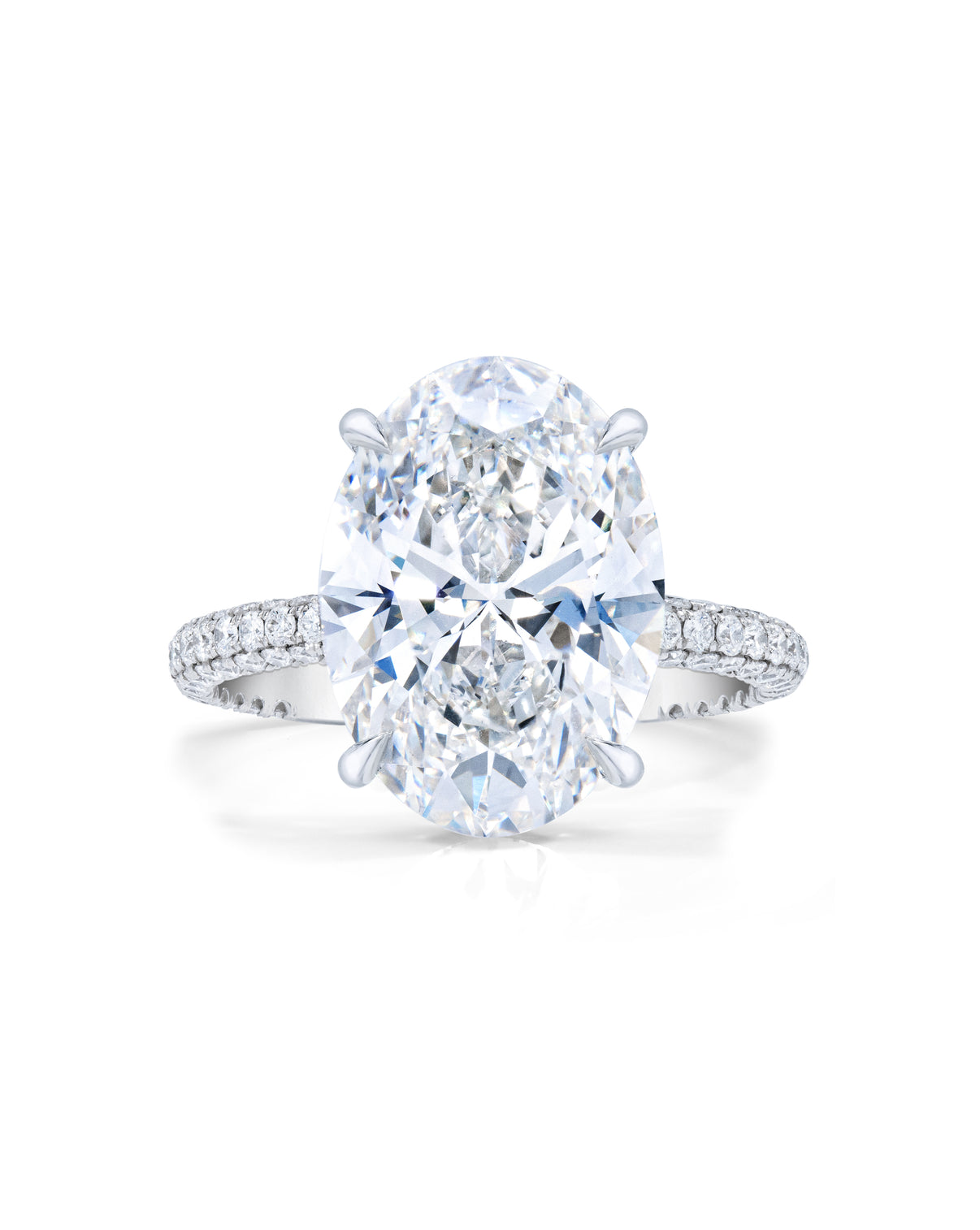Pavé Cloud Oval in PLT + HH 42305963884632