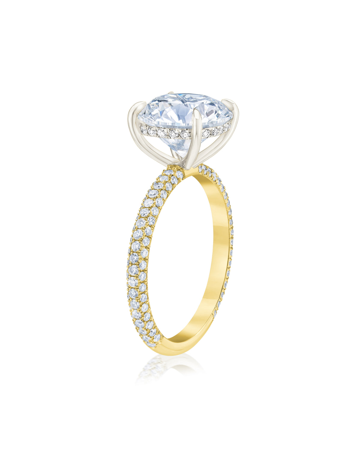 Pavé Cloud Round in YG + HH 42305964146776