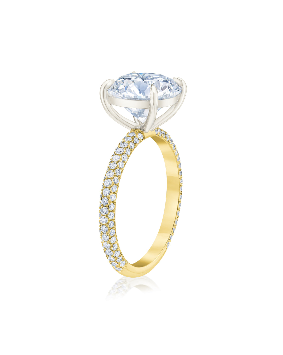 Pavé Cloud Round in YG 42305964114008