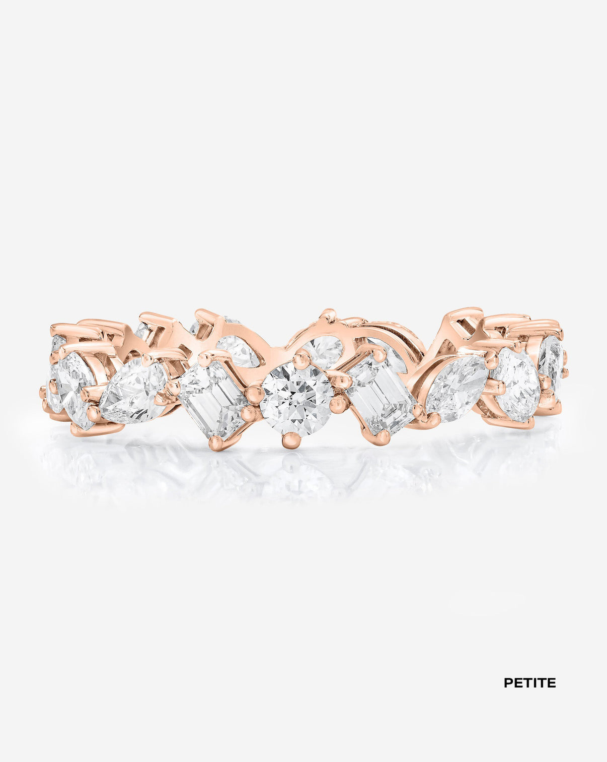 Ring Concierge Mixed Shape Eternity Band 14k Rose Gold petite