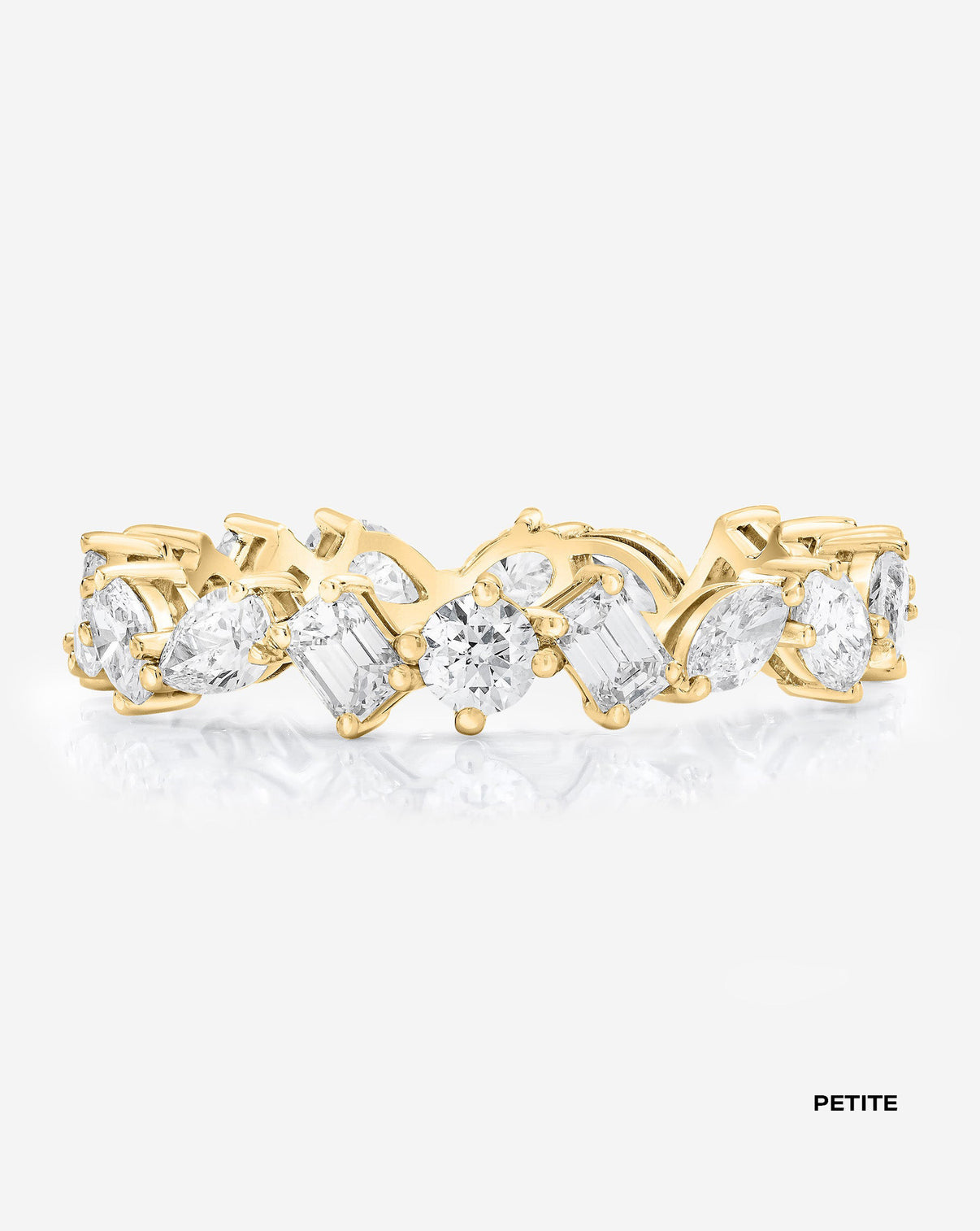 Ring Concierge Mixed Shape Eternity Band 14k Yellow Gold petite