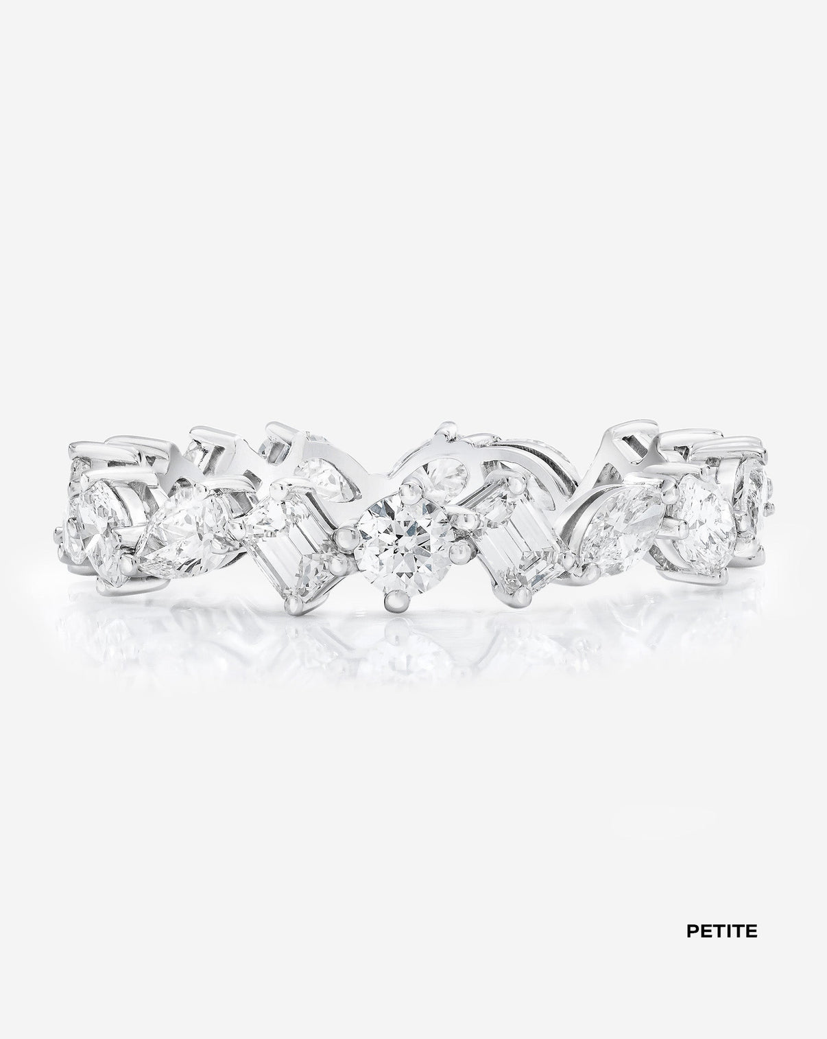 Ring Concierge Mixed Shape Eternity Band Platinum petite