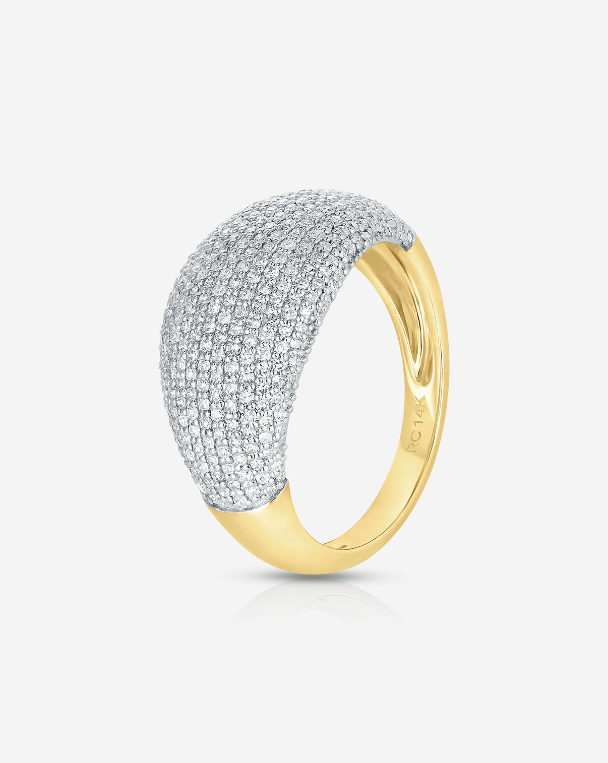 Ring Concierge Pavé Jumbo Diamond Cloud Ring 14k Yellow Gold