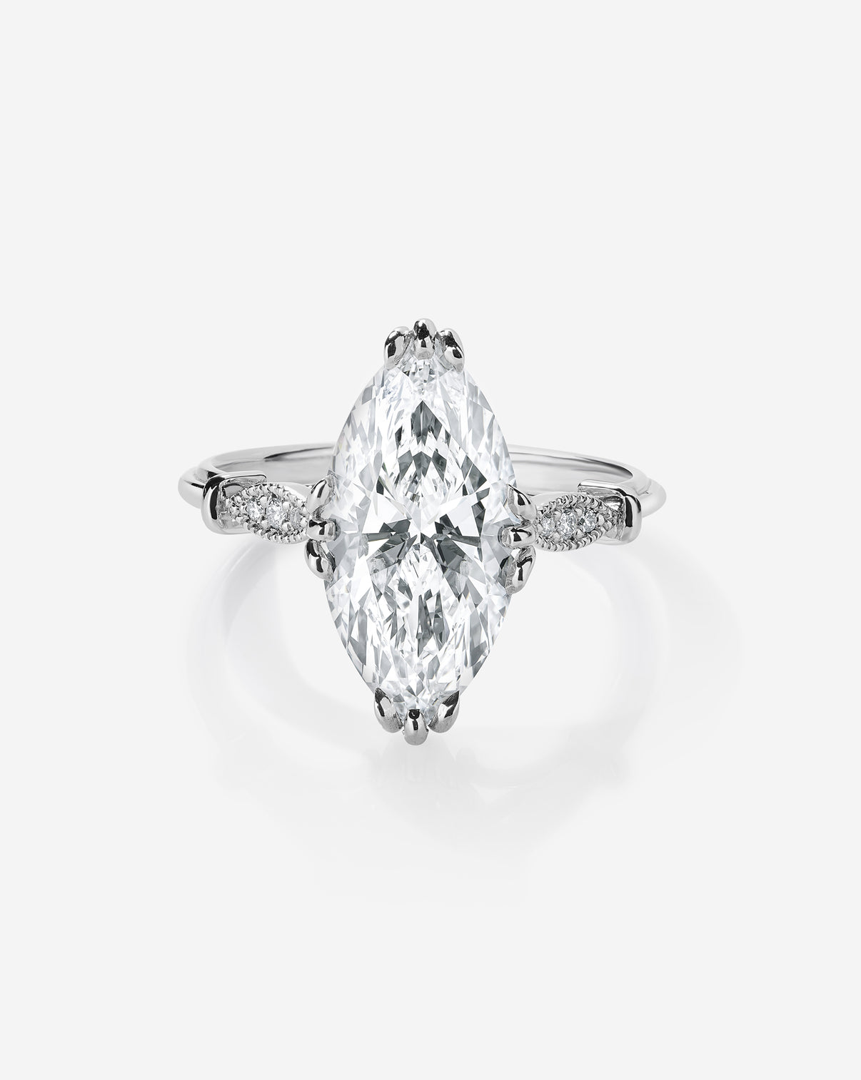 3 carat Marquise Diamond in Signature Antique® Platinum