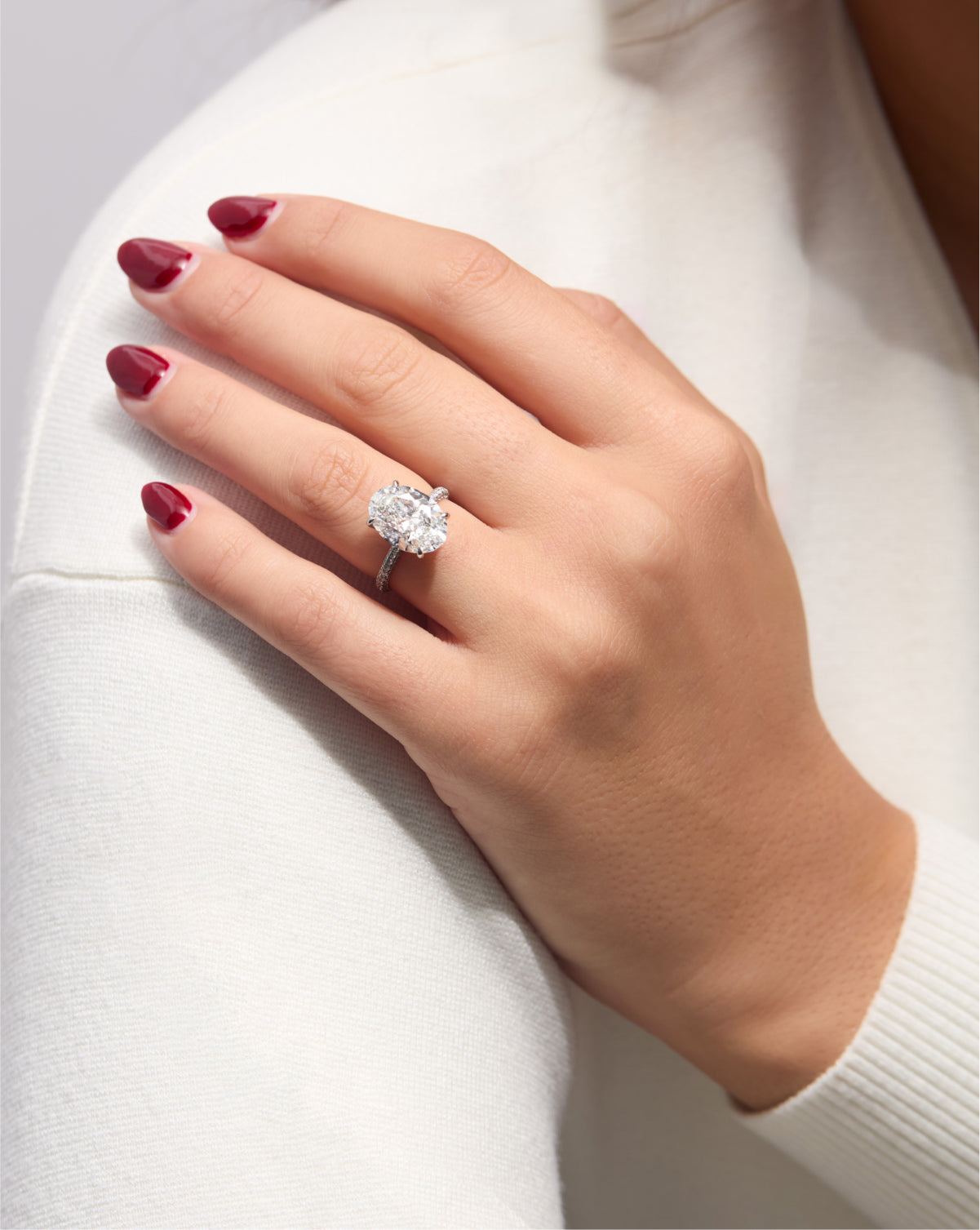 Pavé Cloud Oval in PLT 42305963851864