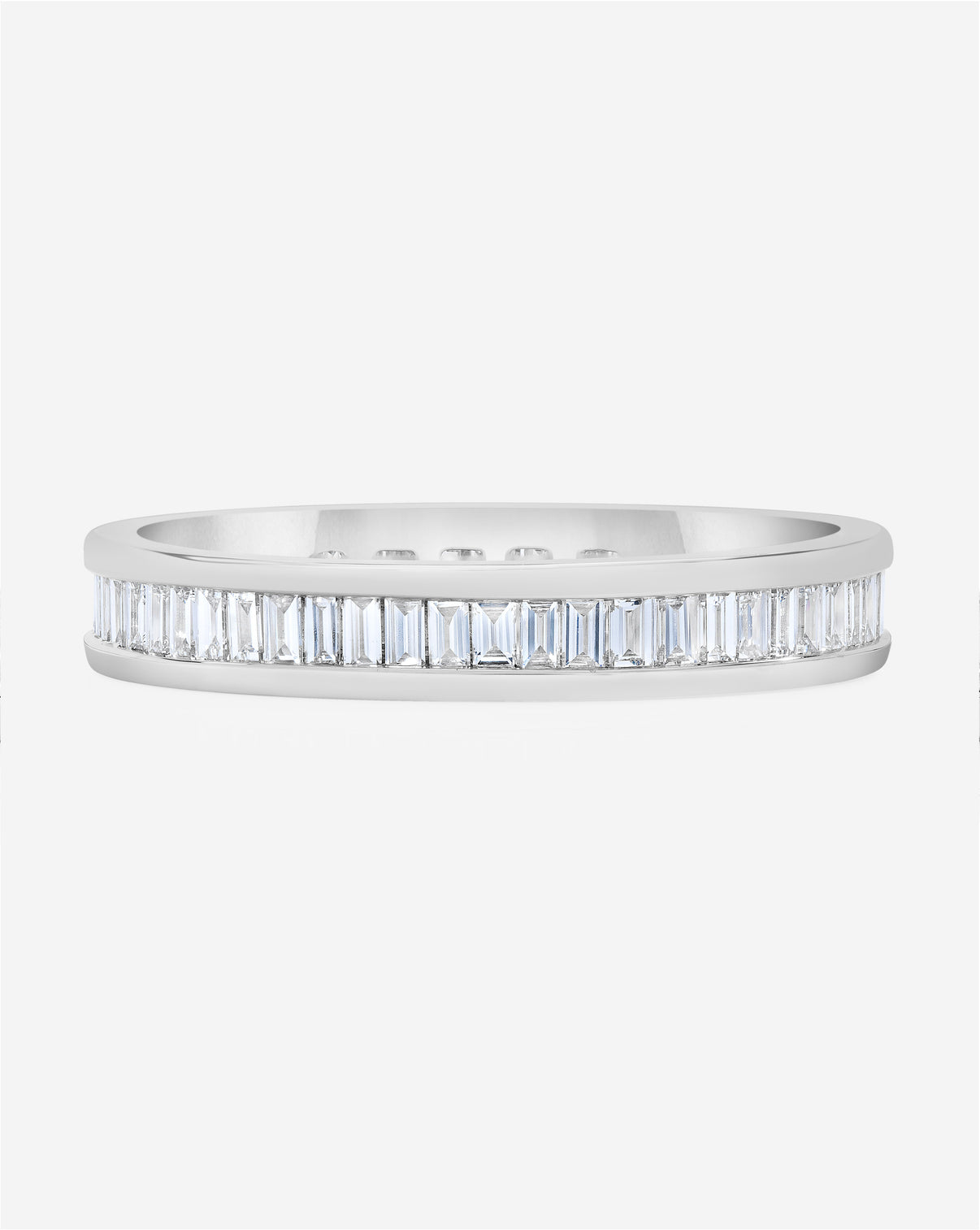 Baguette Diamond Channel Set Eternity  Band in Platinum