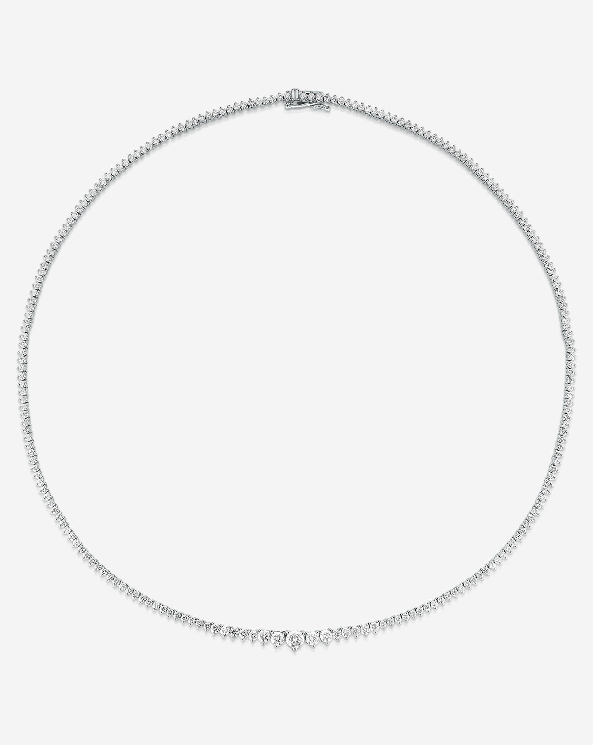 Ring Concierge Graduated Diamond Tennis Necklace bird's eye view