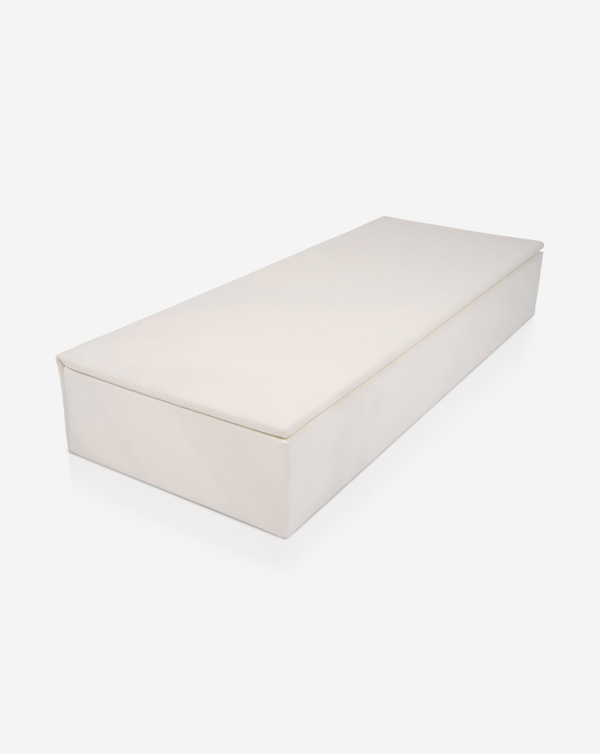 Leather Jewelry Box product still on white background showing product shut alternate angle 
