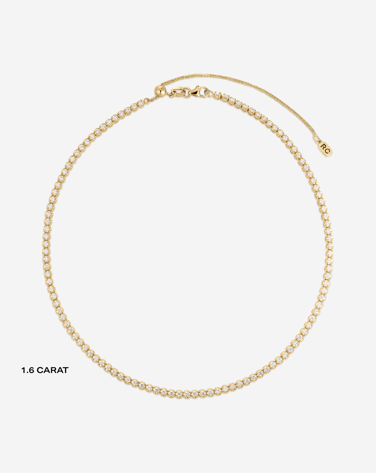Multiway Tennis Necklace + Double Wrap Bracelet 1.6 carat product still image in yellow gold- 1.6 carat 14k yellow gold