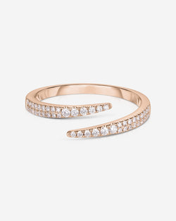 Ring Concierge Rings 14k Rose Gold / 3 Open Diamond Wrap Ring