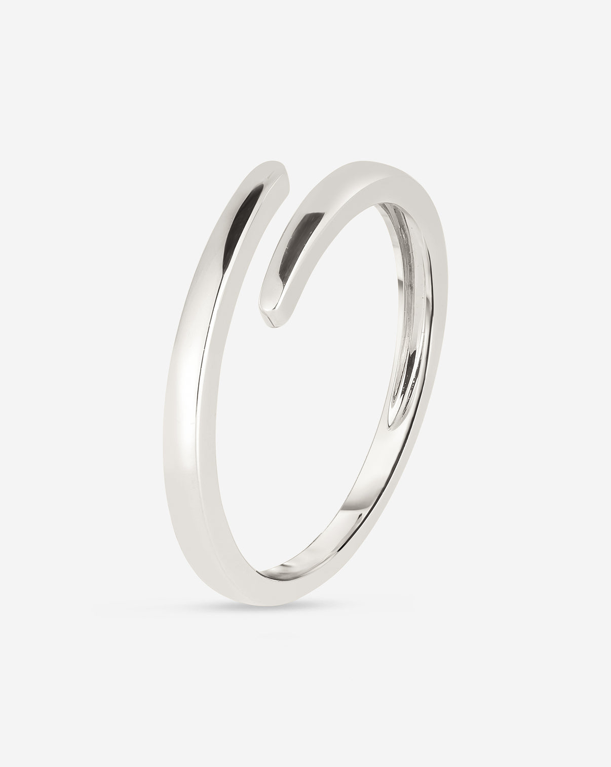 Ring Concierge Rings Open Gold Wrap Ring in 14k White Gold side angle