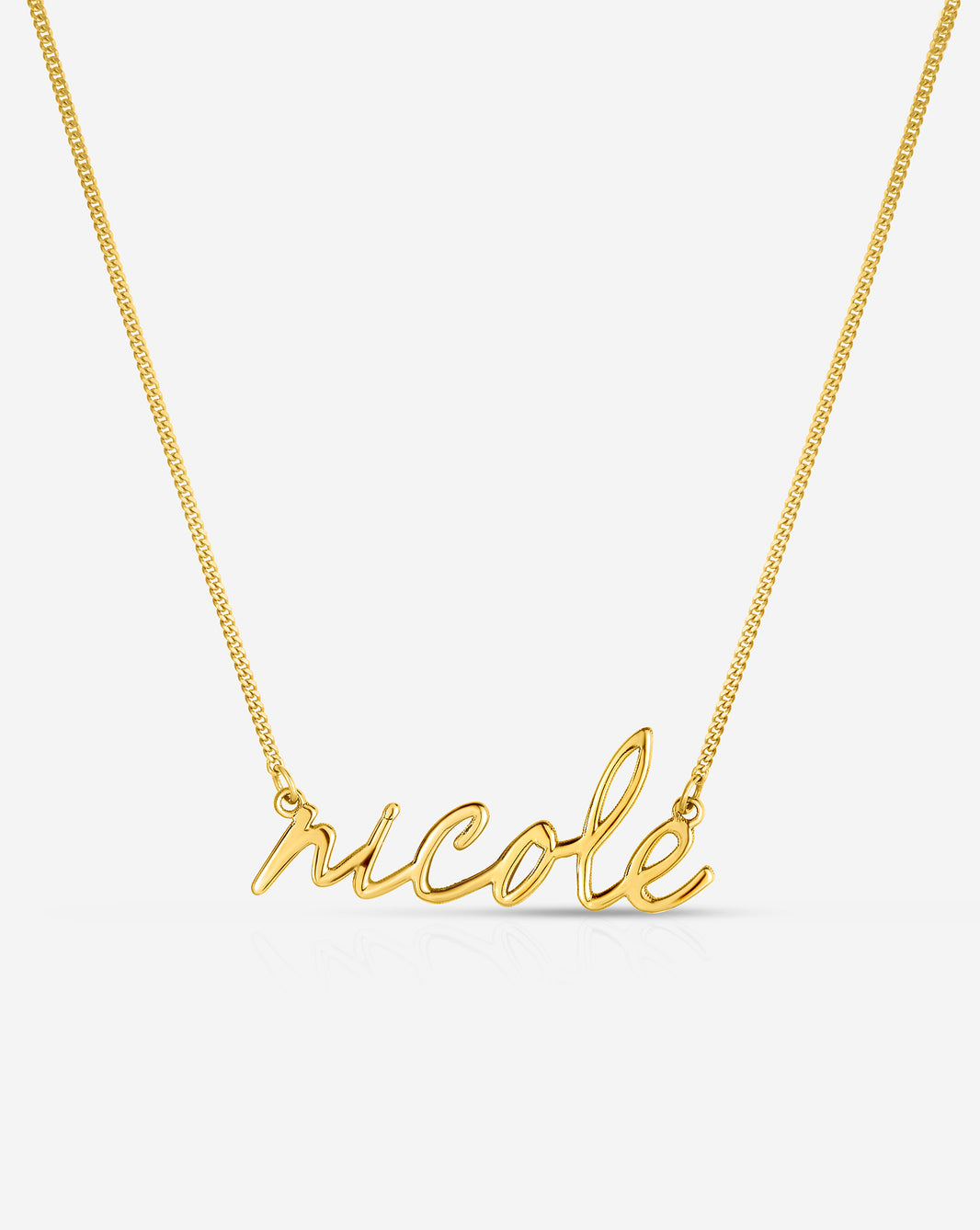 Personalized Script Name Necklace product still image in yellow gold